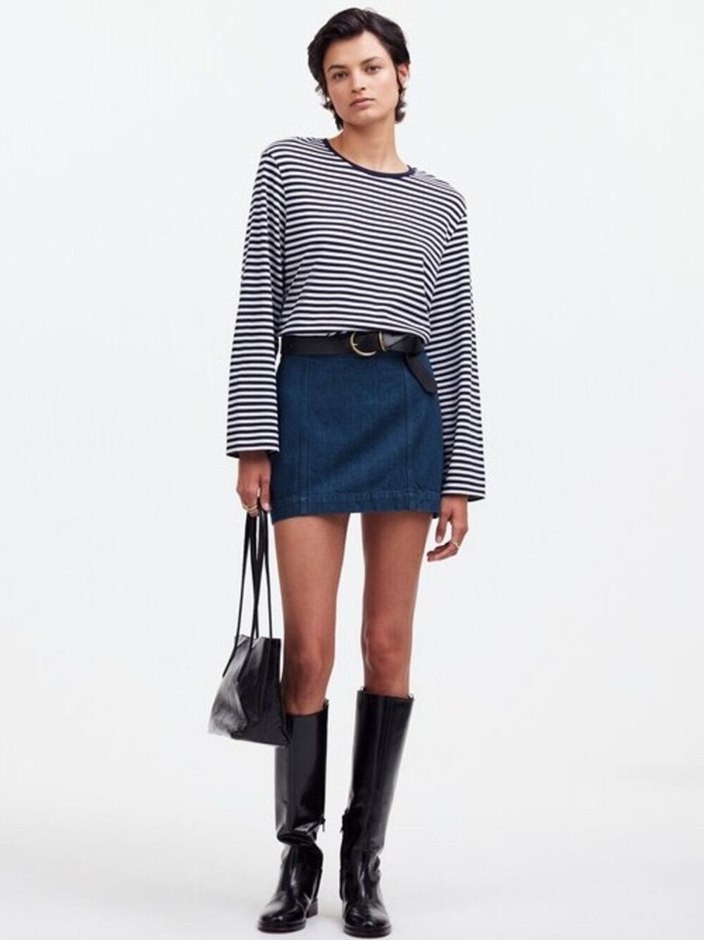 Madewell Denim Mini Skirt NWT Size 27 Dark Wash Lyocell Blend Fair Trade